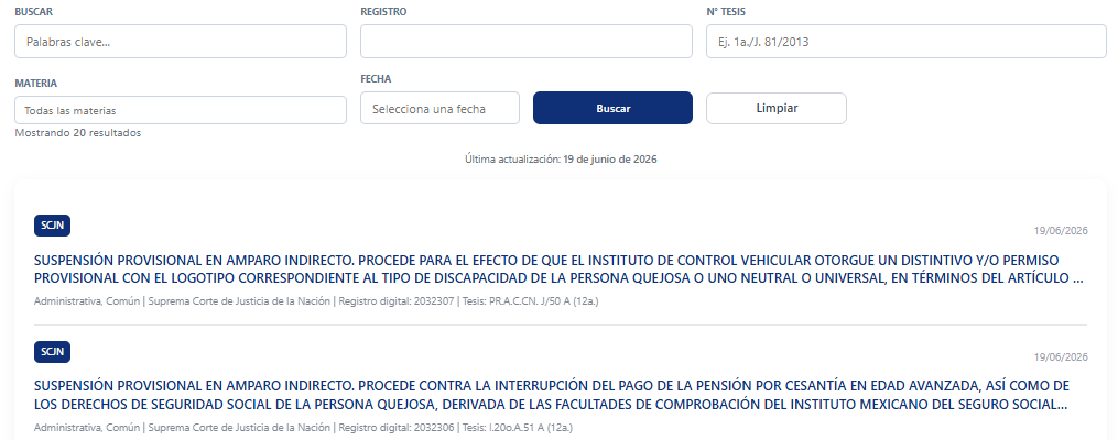 Jurisprudencias SCJN y TFJA — Gazhal